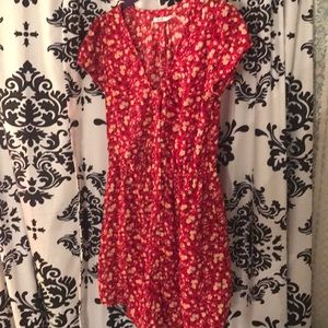 Red Button Down Dress